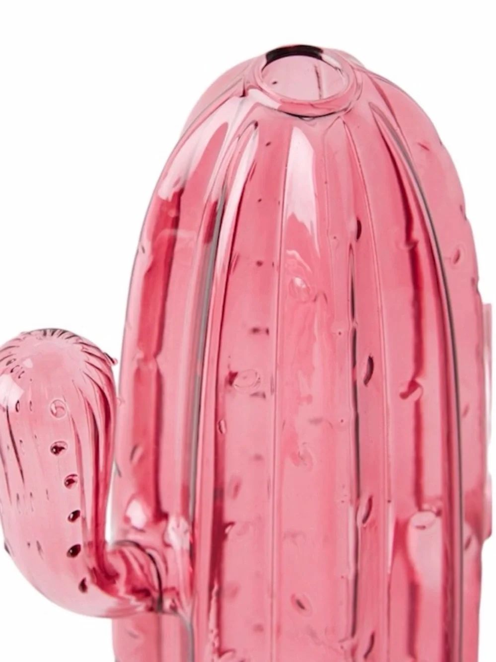 NWOT Anthropologie Pink Hand Blown Glass Cactus Bud Vase
